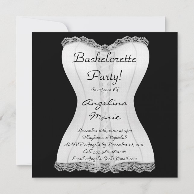 Cute Bachelorette Party Inbjudningar (Framsida)