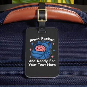 Cute Back-to-School-Anpassadet "Brain Redo" Bagagebricka