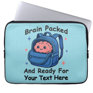 Cute Back-to-School-Anpassadet "Brain Redo" Laptop Fodral