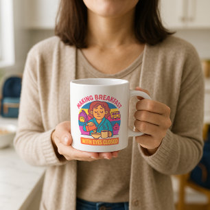 Cute Back to School Mugg; Parent Skapar Breakfast Kaffemugg