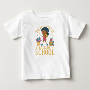 Cute Back to school Princess Girl Girl Illustratio T Shirt