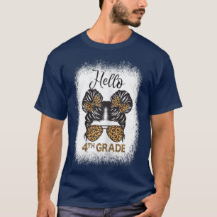 Cute Back to school Shirt Messy Bun Hej 4:e Grad T