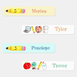 Cute back to school-silketiketter klistermärke