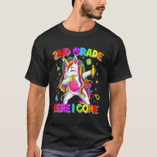 Cute Back to school Unicorn Dabbing 2Nd Klass Seco T Shirt