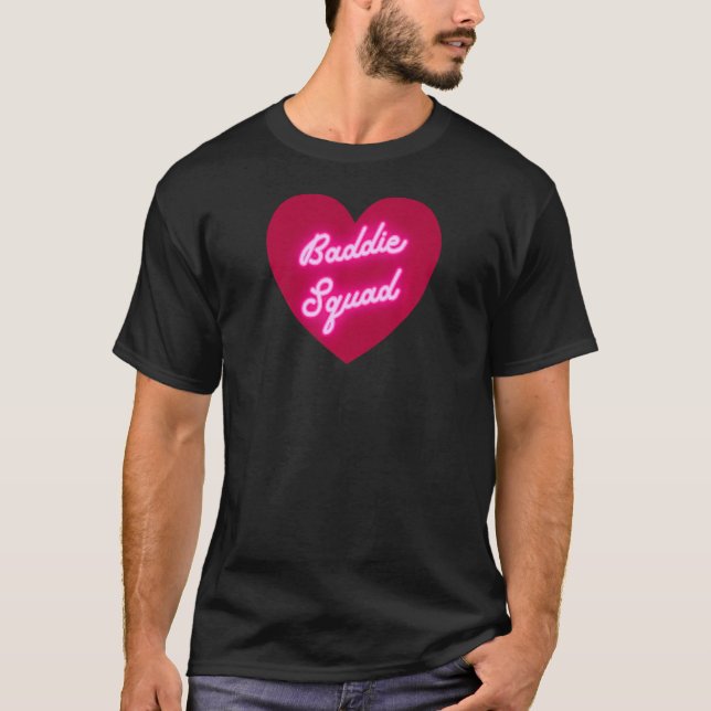 Cute Baddie Squad Heart för Hett Kvinnor och flick T Shirt (Framsida)