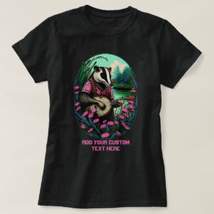 Cute Badger spelar en banjo, Badger Älskare T Shirt