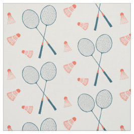 Cute Badminton Birdie Racquet Shuttlecock Retro Tyg