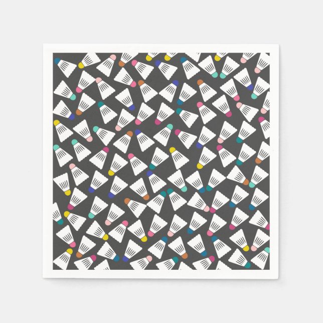Cute Badminton Papper Napkins Pappersservett (Framsidan)