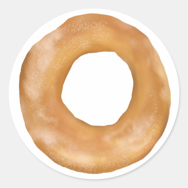 Cute "BAGEL" Hand målad Runt Klistermärke (Framsida)