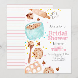 Cute bakar party inbjudningskort för möhippan