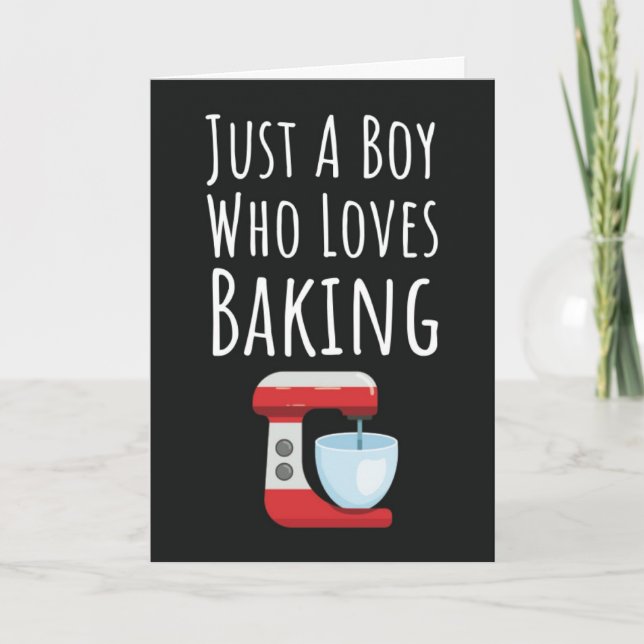 Cute Baker Cards For Baby Boys Kids Baking Lover Kort (Framsida)