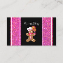 Cute Baker Rosa Glitter Gingerbröd