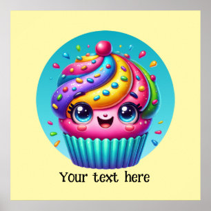 Cute bakericupcoa-anpassning poster