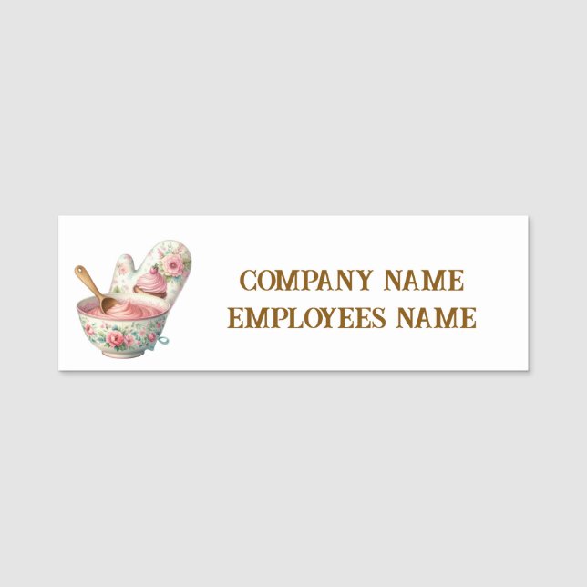 Cute Bakery add names Namnbricka (Framsida)