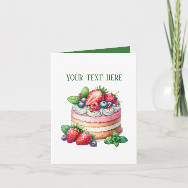 Cute Bakery cake lovers customizable Kort (Framsida)