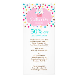 Cute Bakery Cuptårta Polka Dot 3 Reklamkort