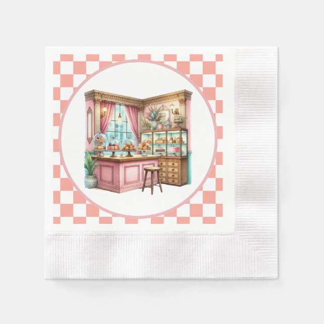 Cute Bakery-räknare party Papper Pappersservett (Framsidan)