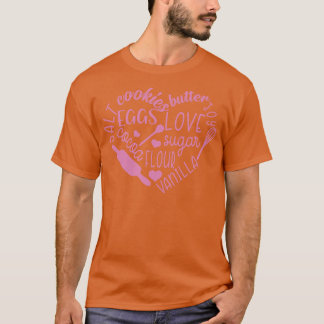 Cute Baking Kärlek Heart T Shirt