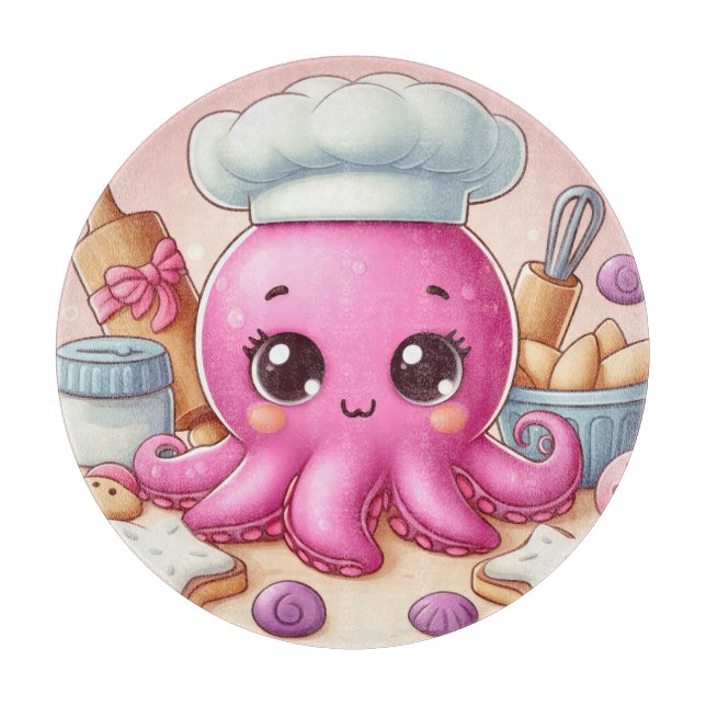 Cute baking octopus cutting board (Framsidan)