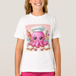 Cute baking octopus shirt t shirt