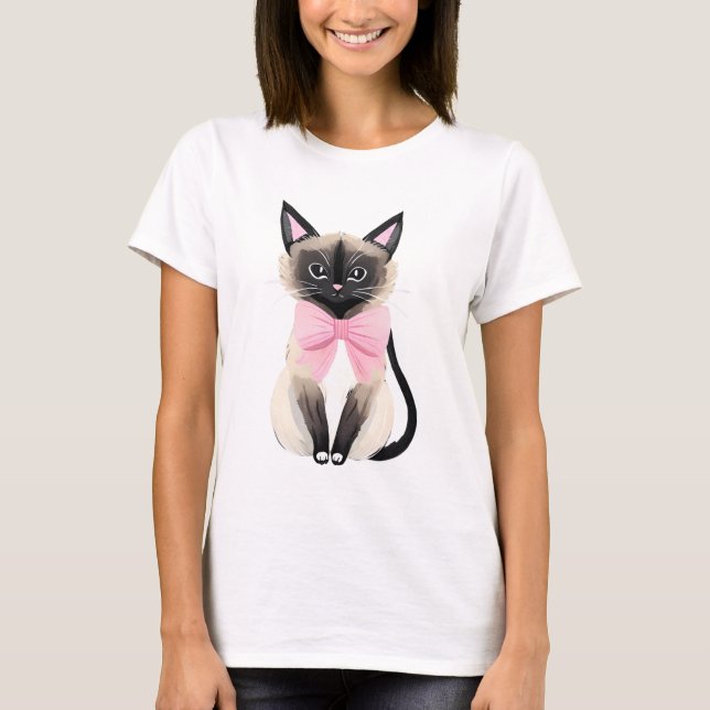 Cute balinese cat t shirt (Framsida)