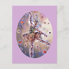 Cute Ballerina Anpassningsbar Lila Grattis på föde Inbjudningar