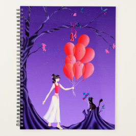 Cute Ballerina & Cat Night Himlar