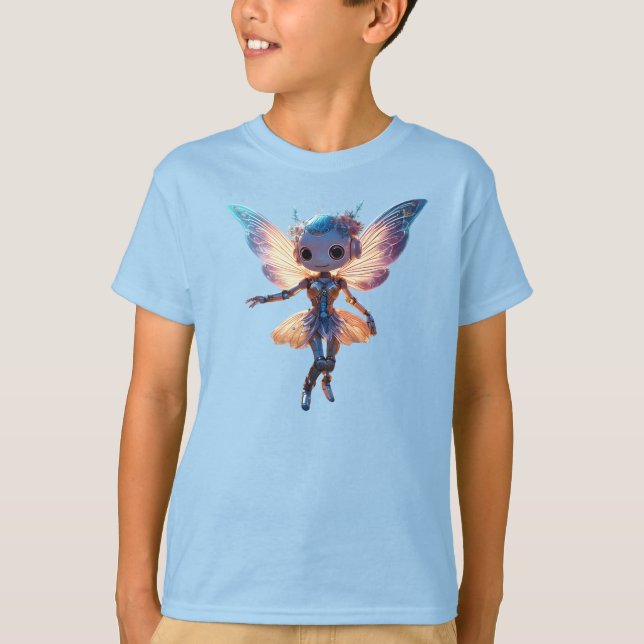Cute Ballerina Dancing Robot Pixie T Shirt (Framsida)
