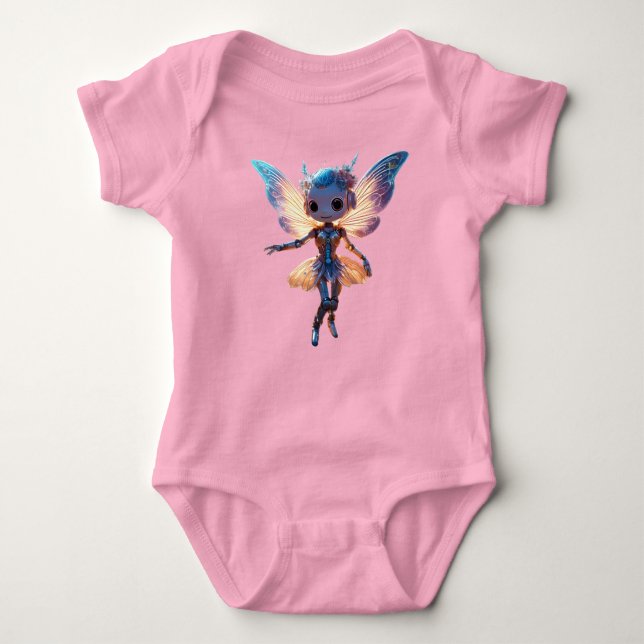 Cute Ballerina Dancing Robot Pixie T Shirt (Framsida)