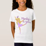 Cute Ballerina Doodle Party Birthday T Shirt<br><div class="desc">Ballerina Födelsedagsfest</div>
