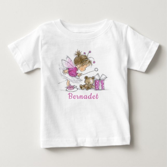 Cute Ballerina Fairy Baby T-Shirt (Framsida)