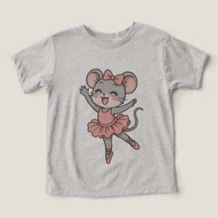 Cute Ballerina Mouse T-Shirt - Manga Stil Charm