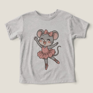 Cute Ballerina Mouse T-Shirt - Manga Stil Charm