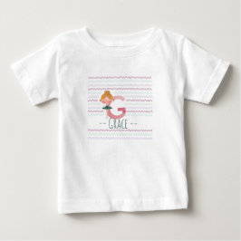 Cute Ballerina Plush Pink Letter G Toddler  T Shirt