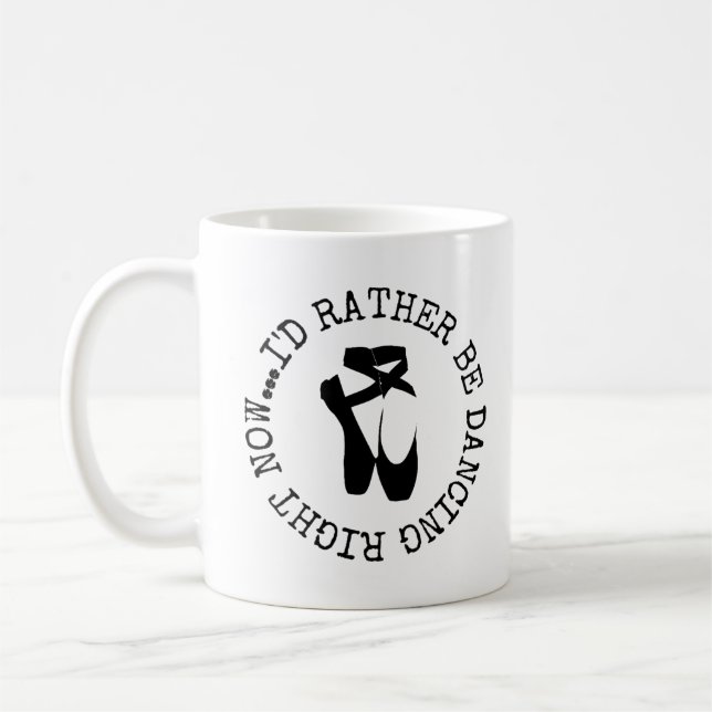 Cute Ballerina Pointe Shoes Kaffemugg (Vänster)