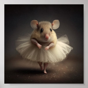 Cute ballerina poster