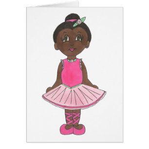 Cute Ballerina Rosa Tutu Ballet Girl Dance Teacher Hälsningskort
