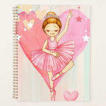 Cute Ballerina Stars och Hearts Colorful