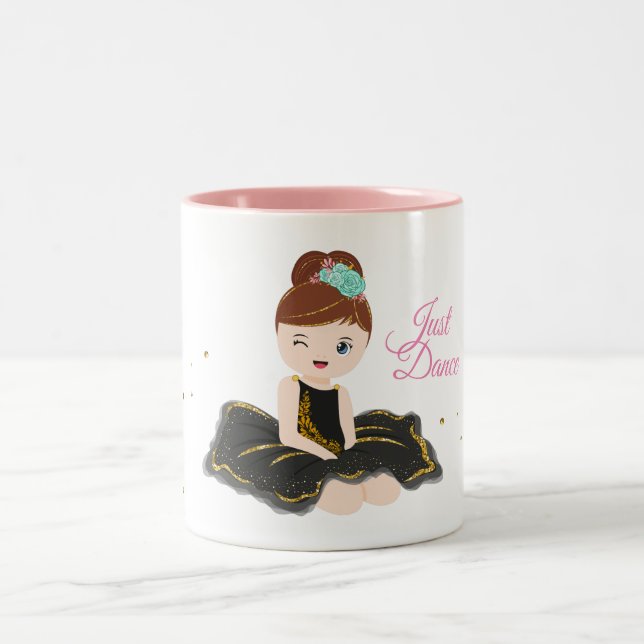 Cute Ballerina Två-Tonad Mugg (Center)