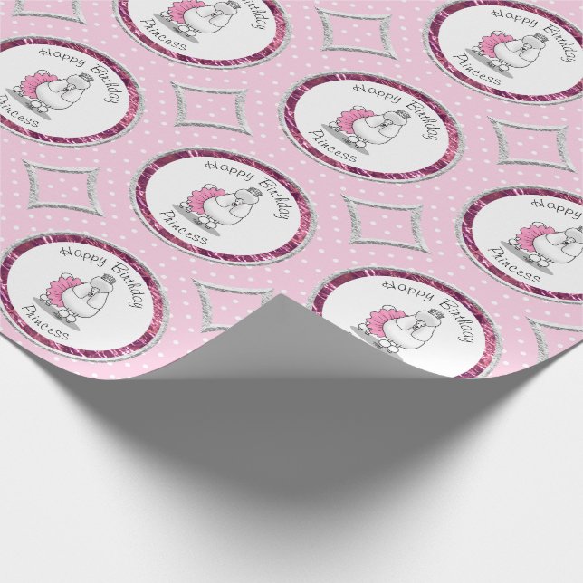 Cute Ballet Ballerina Princess Pudel Hund (vitt) Presentpapper (Hörn)