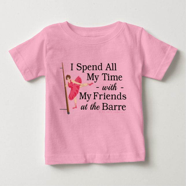 Cute Ballet Barre Funny Ballerina Dancer T-shirt (Framsida)