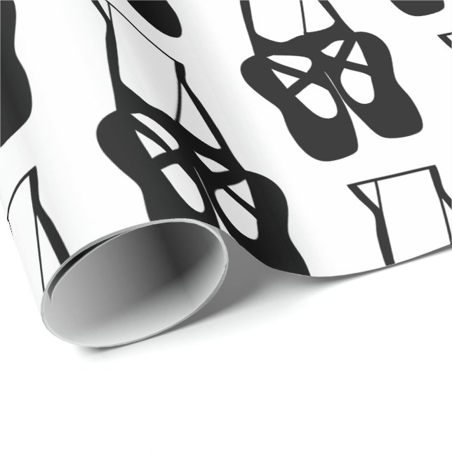 Cute Ballet Dancer Ben & Tofflor Mönster Presentpapper (Rullad Hörn)