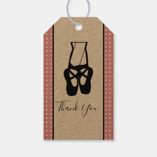 Cute Ballet Dancer Ben & Tofflor Tack Presentetikett