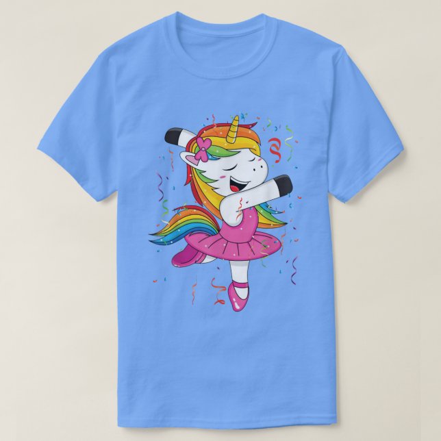 Cute Ballet Dancer Unicorn Dancing Fan Ballerina G T Shirt (Design framsida)