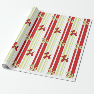 Cute Balloon Dog Pattern Red Green Stripe Party  Presentpapper