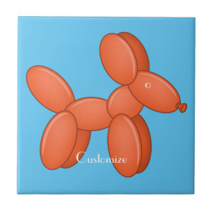 Cute Balloon Hund Thunder_Cove Kakelplatta