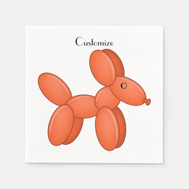 Cute Balloon Hund Thunder_Cove Pappersservett (Framsidan)