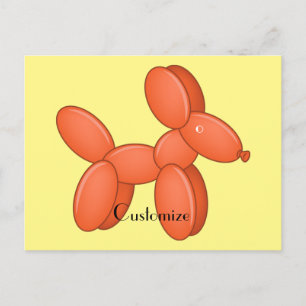 Cute Balloon Hund Thunder_Cove Vykort
