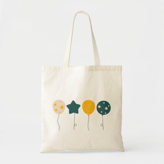 Cute Balloon Mönster Tote bags Tygkasse (Framsidan)