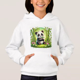 Cute Bamboo Forest Design - Adsible Panda Unge T Shirt